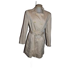 Trench Max Mara Beige in Cotone Beige