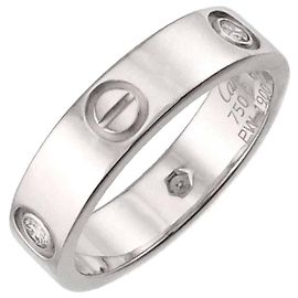 Cartier Love #61 Ring with 3 Half Diamonds in 18K White Gold Other