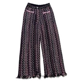 Pantalón de Campana Chanel Negro Rosa Negro Rosa
