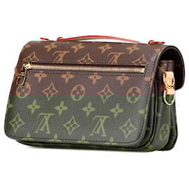 Louis Vuitton-Pochete Metis MM Monograma Louis Vuitton-Marrom