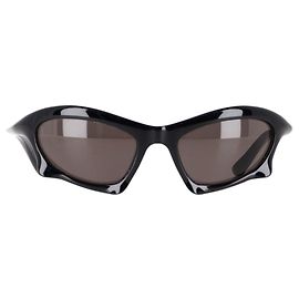 Occhiali da sole Balenciaga BB0229S Bat Rectangle in acetato nero Nero