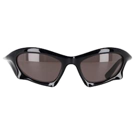 Balenciaga-Óculos de sol Balenciaga BB0229S Bat Rectangle em acetato preto-Preto