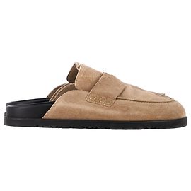 Mules Hermès Go in suede beige Beige
