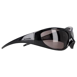 Balenciaga-Óculos de sol ovais Balenciaga Skin BB0252S em acetato preto-Preto