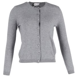 Cardigan Boutonné RED Valentino en Laine Grise Gris