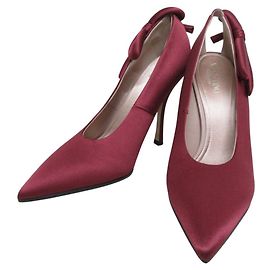Pompes en satin Valentino Garavani pour une soirée Marron Bordeaux