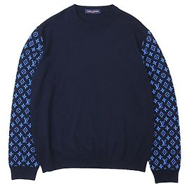 Strickpullover aus Wolle und Kaschmir mit Monogramm Signature von Louis Vuitton Blau Andere