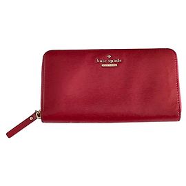 kate spade new york Cedar Street Patent Long Wallet Red