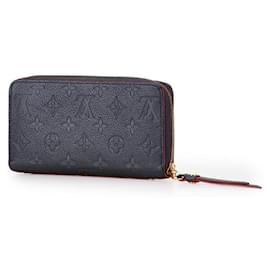 Louis Vuitton-Louis Vuitton Zippy Wallet Monogram Empreinte Long Wallet-Blue