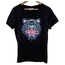 T-shirt a maniche corte con stampa tigre Kenzo Nero