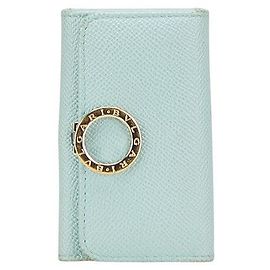 Bulgari Bvlgari Bvlgari Leather Key Case Blue