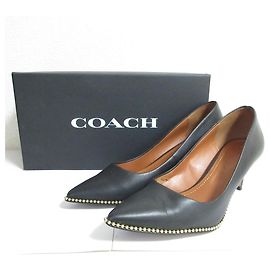 COACH OLLIE BC 60 LTR PMP Leather Pumps Black