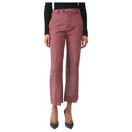 Chloé Pantalones de tweed rojos - talla UK 8 Roja