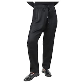 Autre Marque Black panel trousers - size UK 14 Black