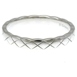 Chanel-Chanel Coco Crush Band Ring in 18K White Gold-Silvery