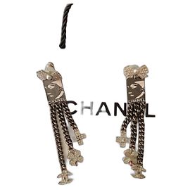 Orecchini pendenti Chanel acciaio argento Silver hardware