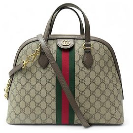 BOLSA GUCCI OPHIDIA BANDE WEB 524533 EM CANVAS SUPREME Bege