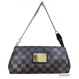 Clutch Louis Vuitton Eva em couro marrom Marrom