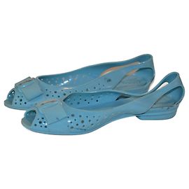 sapatilhas Salvatore Ferragamo turquesa em borracha Turquesa