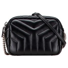 Bolsa de Ombro Lulu Bowling com Corrente Saint Laurent Preto