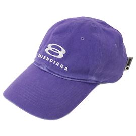 Boné de beisebol Balenciaga logo de snowboard desgastado roxo Roxo