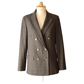 Gerard Darel Double-Breasted Jacket Brown