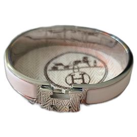 Hermès Clic H Bracelet White White