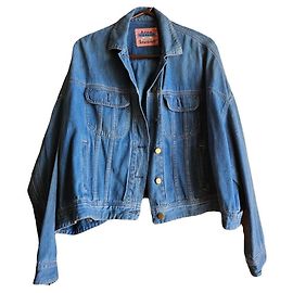 Acne Salt Oversized Jeansjacke Blau Blau