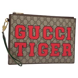Gucci Vintage Web Sherry Line Handtasche aus Canvas Beige