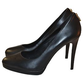 Michael Kors Leather Pumps Black Black