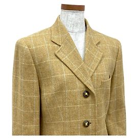 Burberry Vintage Shadow Horse Button Wool Suit Beige