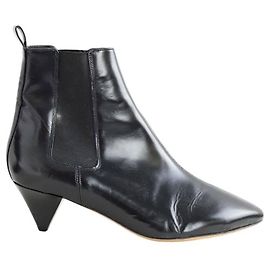 Isabel Marant Black leather boots Black