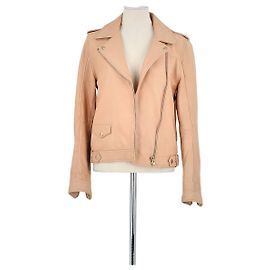 Claudie Pierlot Beige Lederjacke Beige