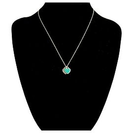 Tiffany & Co Collar Tiffany Return to Mini Double Heart Tag en plata 925 en azul Plata Azul
