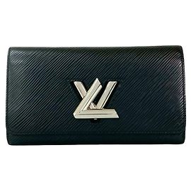 Cartera Bifold Twist de Cuero Epi Louis Vuitton Negro