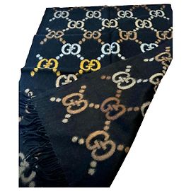 Cachecol Gucci de lã preto Preto