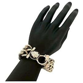 Gucci-Gucci Crest Logo Silver 925 Bracelet-Silvery,Metallic