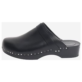Isabel Marant Schwarze Lederclogs - Größe EU 39 (UK 6) Schwarz
