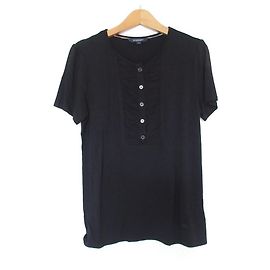 Top a maniche corte elasticizzato Burberry London Nero