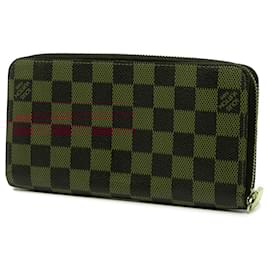 Louis Vuitton-Louis Vuitton Brown Damier Ebene Zippy Wallet-Brown