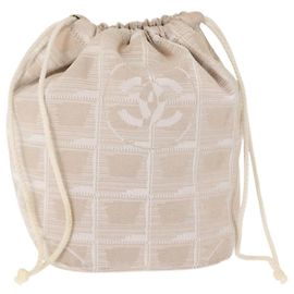 Nylon-Reise-Täschchen von Chanel Beige