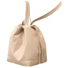 Mini bolsa saco Paco Rabanne em couro bege Bege