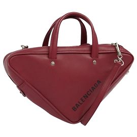 Balenciaga Triangle Duffle Leather Medium Rot