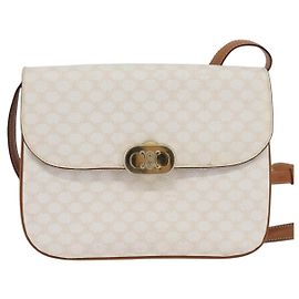 Céline Sac à épaule Celine Macadam en cuir PVC Blanc