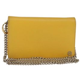 Gucci Betty Cartera de Cadena de Cuero Amarillo