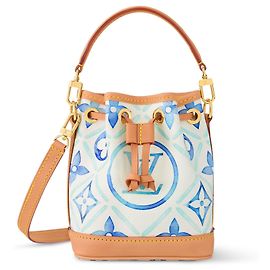 Borsa a mano Louis Vuitton Nano Noé Blu in Tela Blu