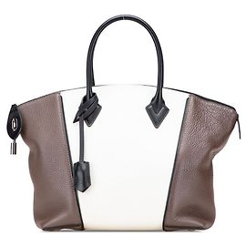 Louis Vuitton Parceana Lockit PM Handtasche Aus weiß Dunkelbraun