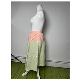 Saint Laurent-Vintage Yves Saint Laurent Wool Skirt Pink M-Pink