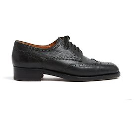 Aubercy Custom Derby EU38.5 Black Leather Bespoke Shoes Derbies UK5.5 US8 Black