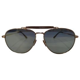 Tom Ford Piloten-Sonnenbrille Gold Metall Golden